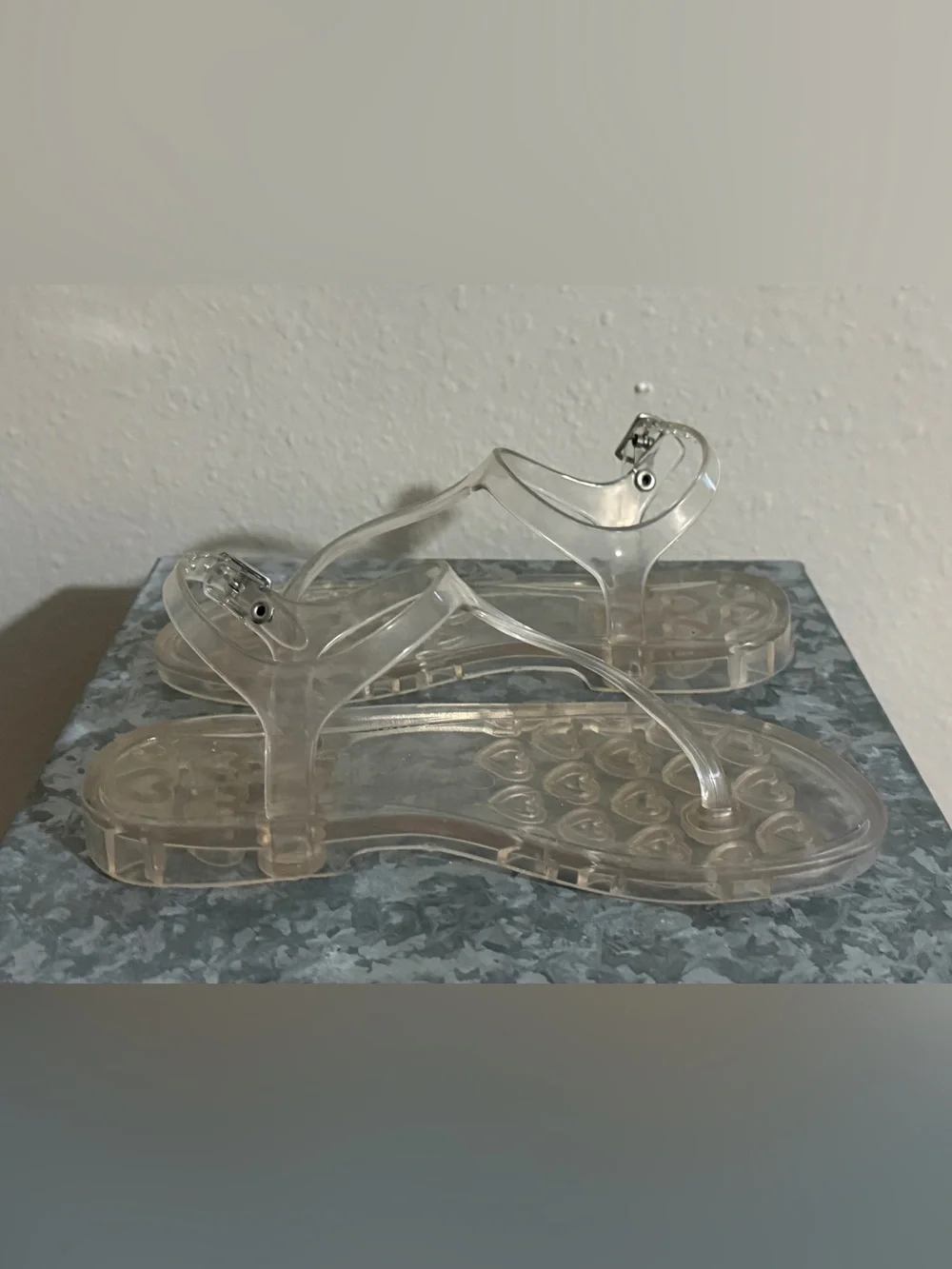 Old Navy Kids Clear Jelly Water Sandals, Size 13